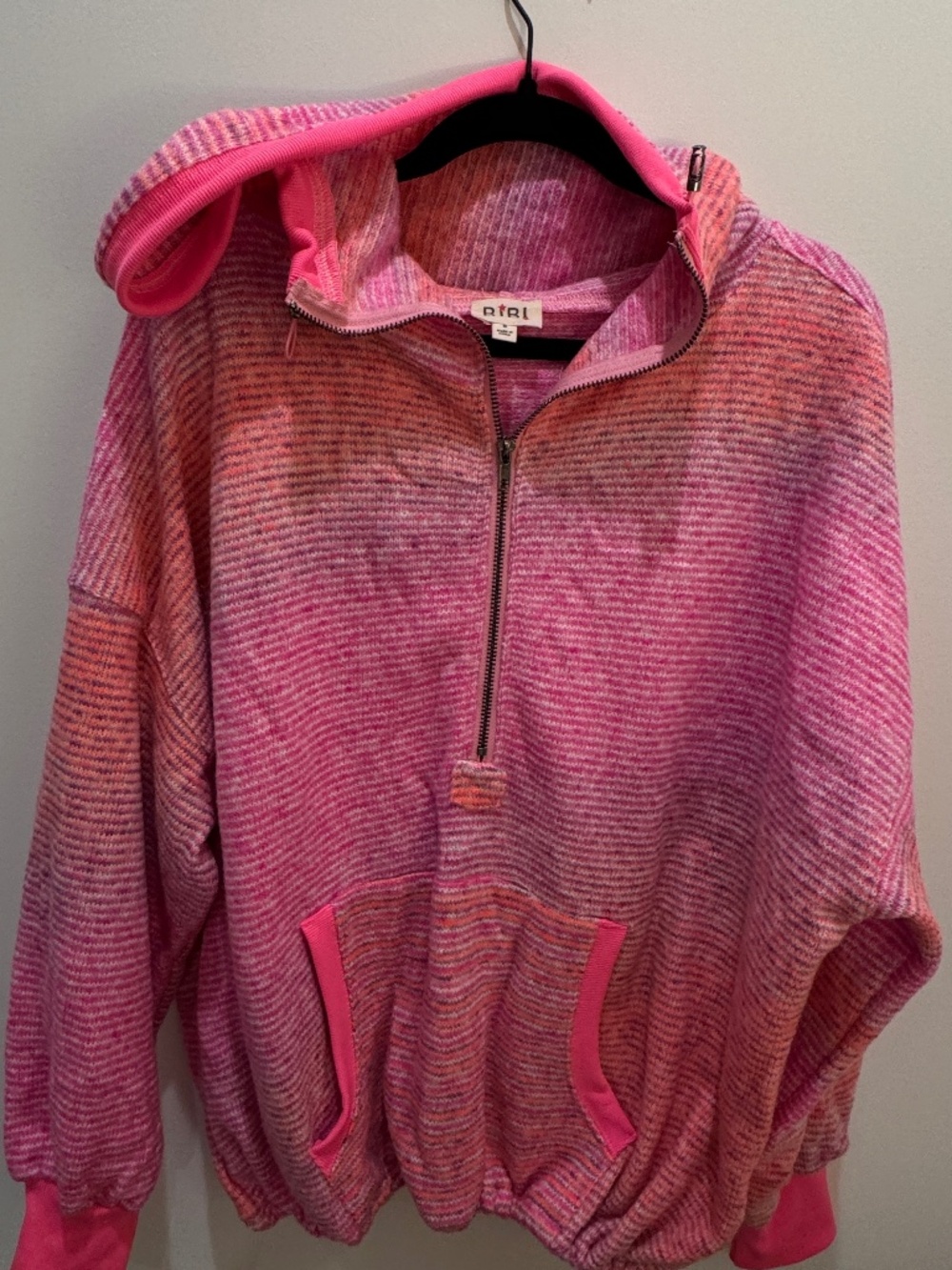 Bibi Miranda half zip knit hoodie